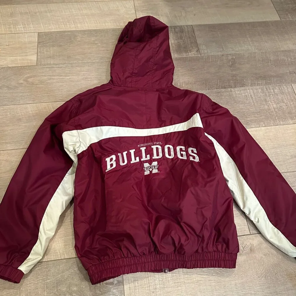 RED OAK SPORTS WEAR YOUTH RED MISSISSIPPI BULLDOGS HOODED JACKET XL